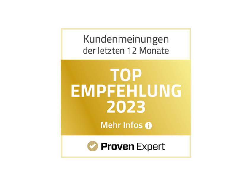 Proven Expert Top Empfehlung