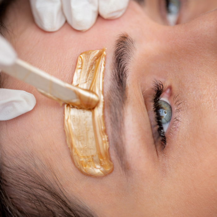 Augenbrauen Waxing Haarentfernungsmethode Waxing